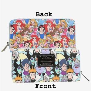 Loungefly x Disney Women's Zip Around Wallet Princess & Villains